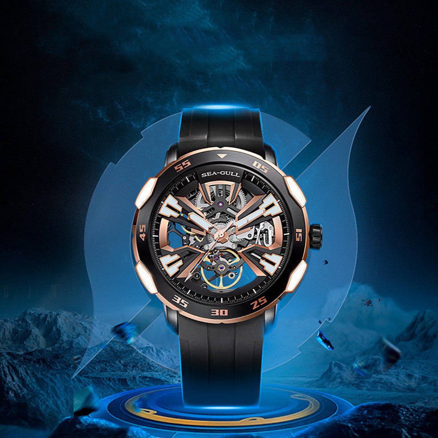 Seagull x Glory of Kings (Arena Of Valor) Double Skeleton Automatic Watch 1125HK
