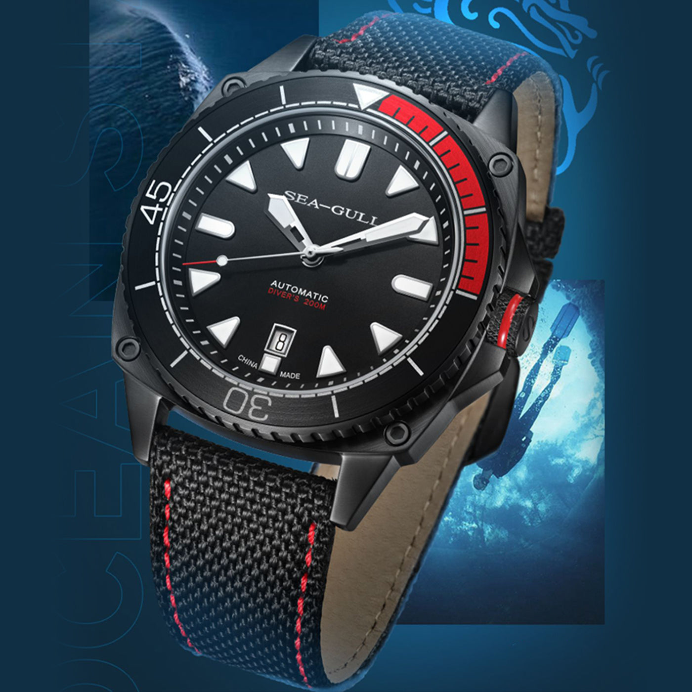 Seagull Ocean Star "Great White Shark" Edition – Professional 300M Automatic Diver 6057/6058