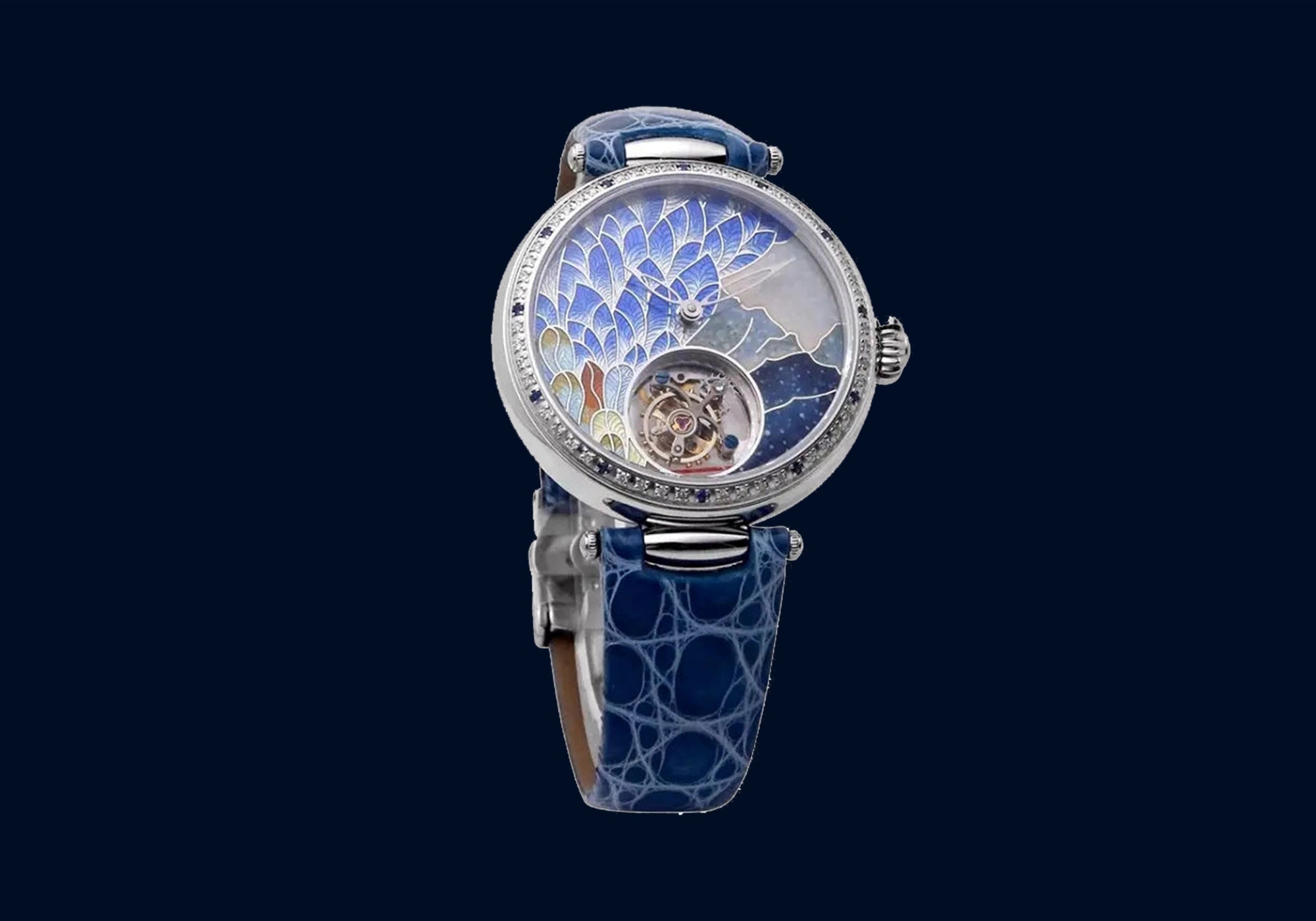 Seagull Heritage Tourbillon Diamond Enamel Dial Women’s Mechanical Watch