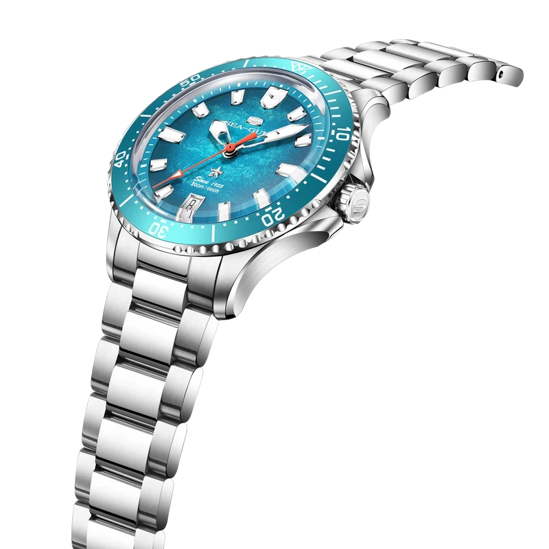 Ocean Series 200m Metallic Gradient Dial Calendar Dive Watch 39mm