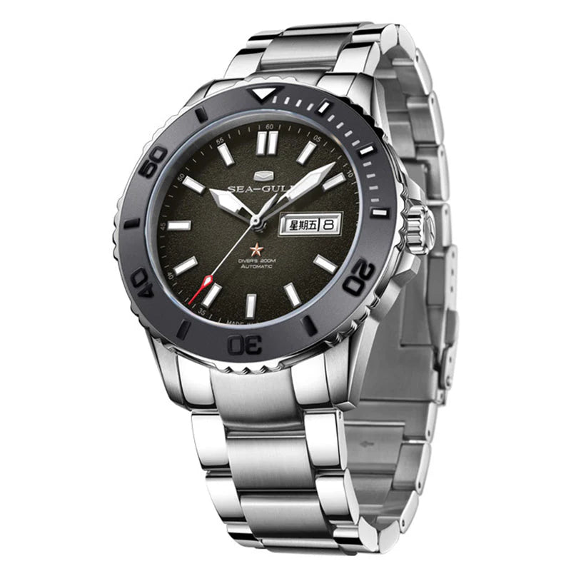 Ocean Series 200m Waterproof Sparkling Dial Ceramic Bezel Diving Watch 44mm