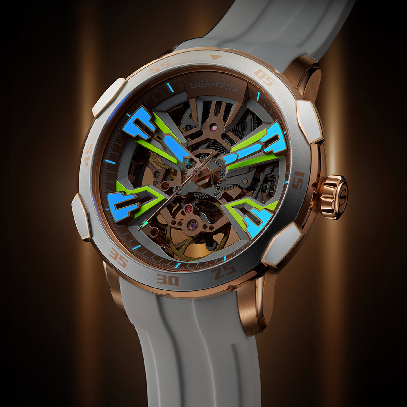 Seagull x Glory of Kings (Arena Of Valor) Double Skeleton Automatic Watch 1125HK