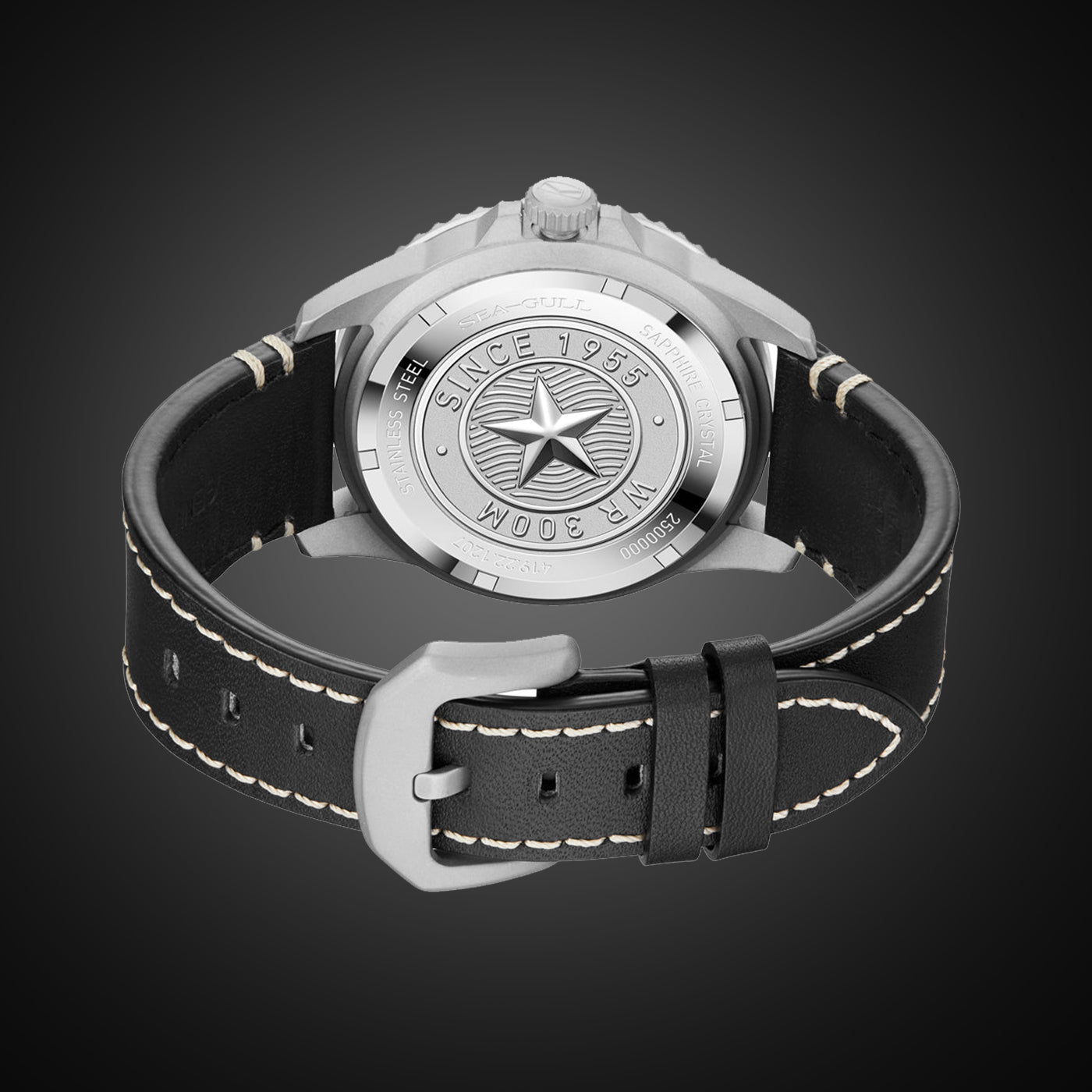 Ocean Series Pro 300m Waterproof Sandblasted Dial 3D Titanium Ceramic Bezel Diving Watch 43.5mm