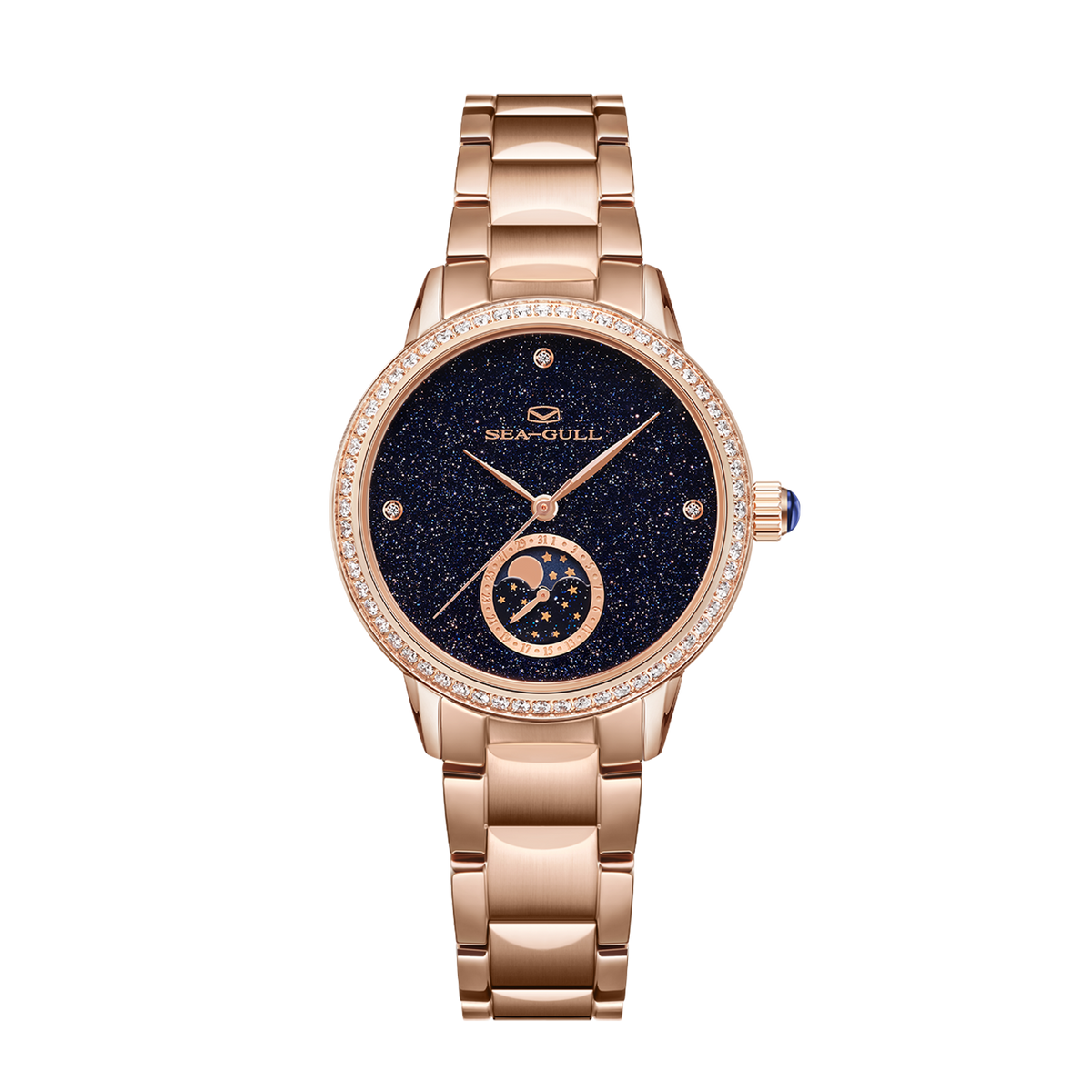 Seagull Lunar Sonata Moon Phase Watch | 34.5mm Automatic Ladies Seagull Lunar Sonata Moon Phase Watch | 34.5mm Automatic Ladies