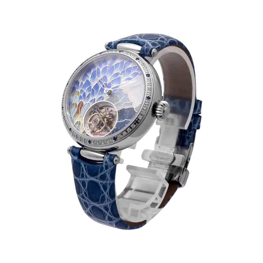 Seagull Heritage Tourbillon Diamond Enamel Dial Women’s Mechanical Watch