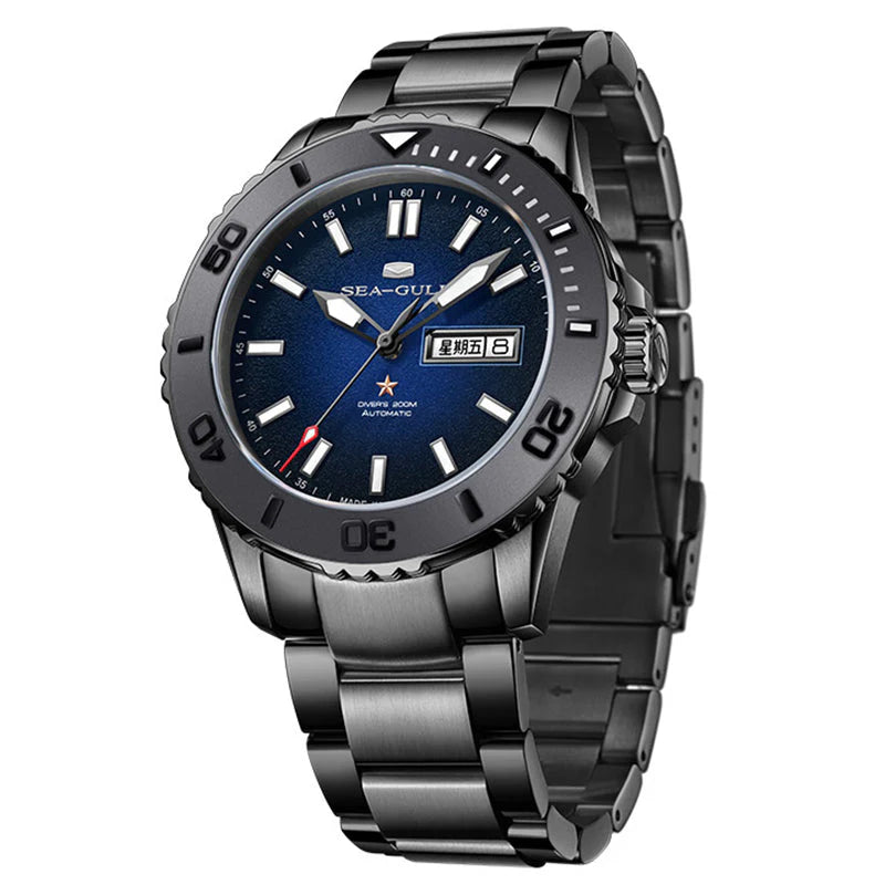 Ocean Series 200m Waterproof Sparkling Dial Ceramic Bezel Diving Watch 44mm