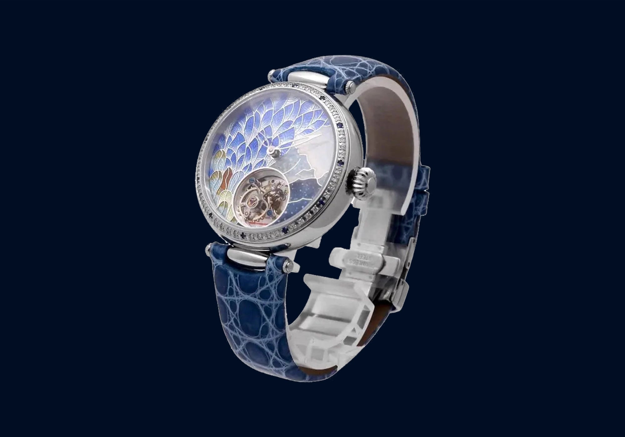 Seagull Heritage Tourbillon Diamond Enamel Dial Women’s Mechanical Watch