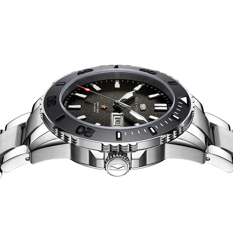 Ocean Series 200m Waterproof Sparkling Dial Ceramic Bezel Diving Watch 44mm