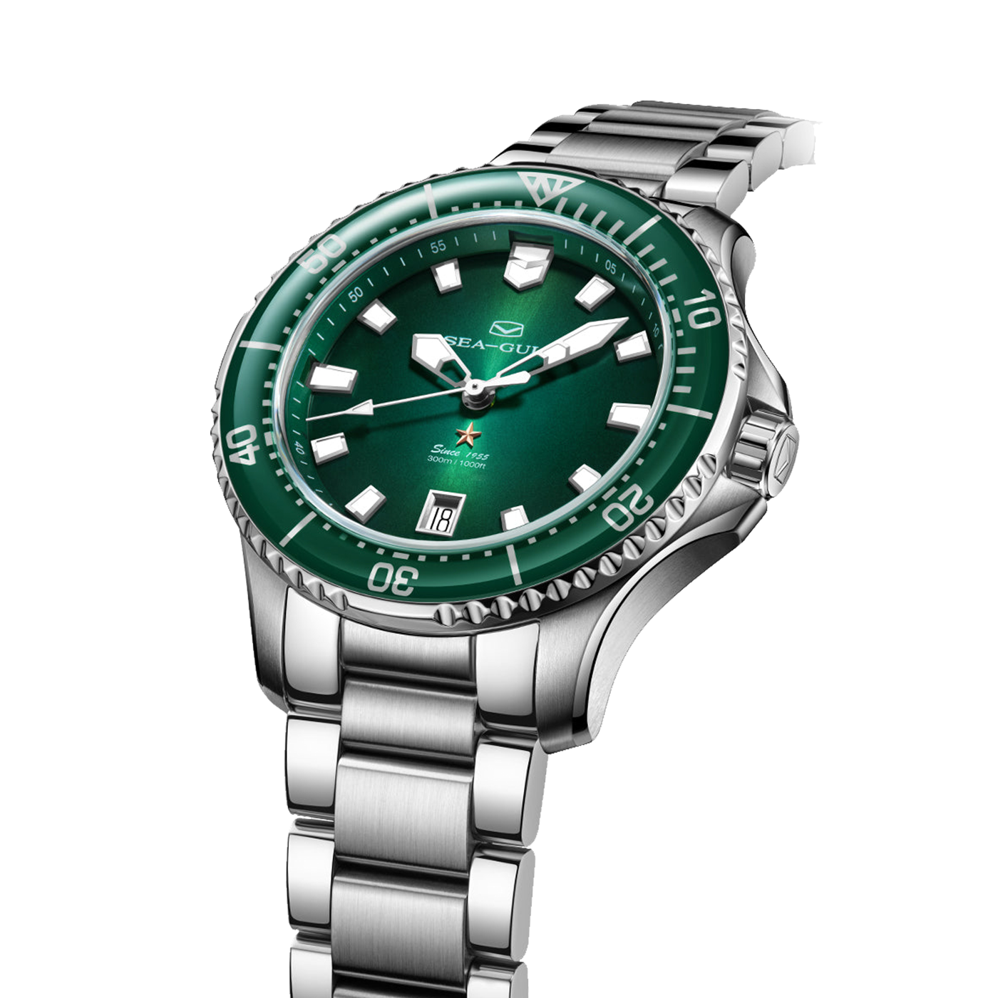 Seagull Ocean Series Pro 300M Diver – Professional Automatic Watch (Green, Blue & Black Edition)