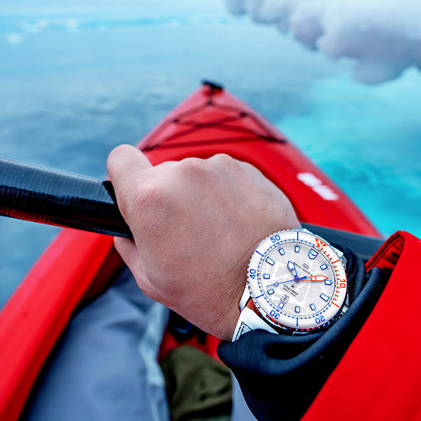 Sea-Gull 1210-7 Heritage Pilot Watch – 44mm Big Crown Aviator with Automatic Movement and Sapphire Crystal