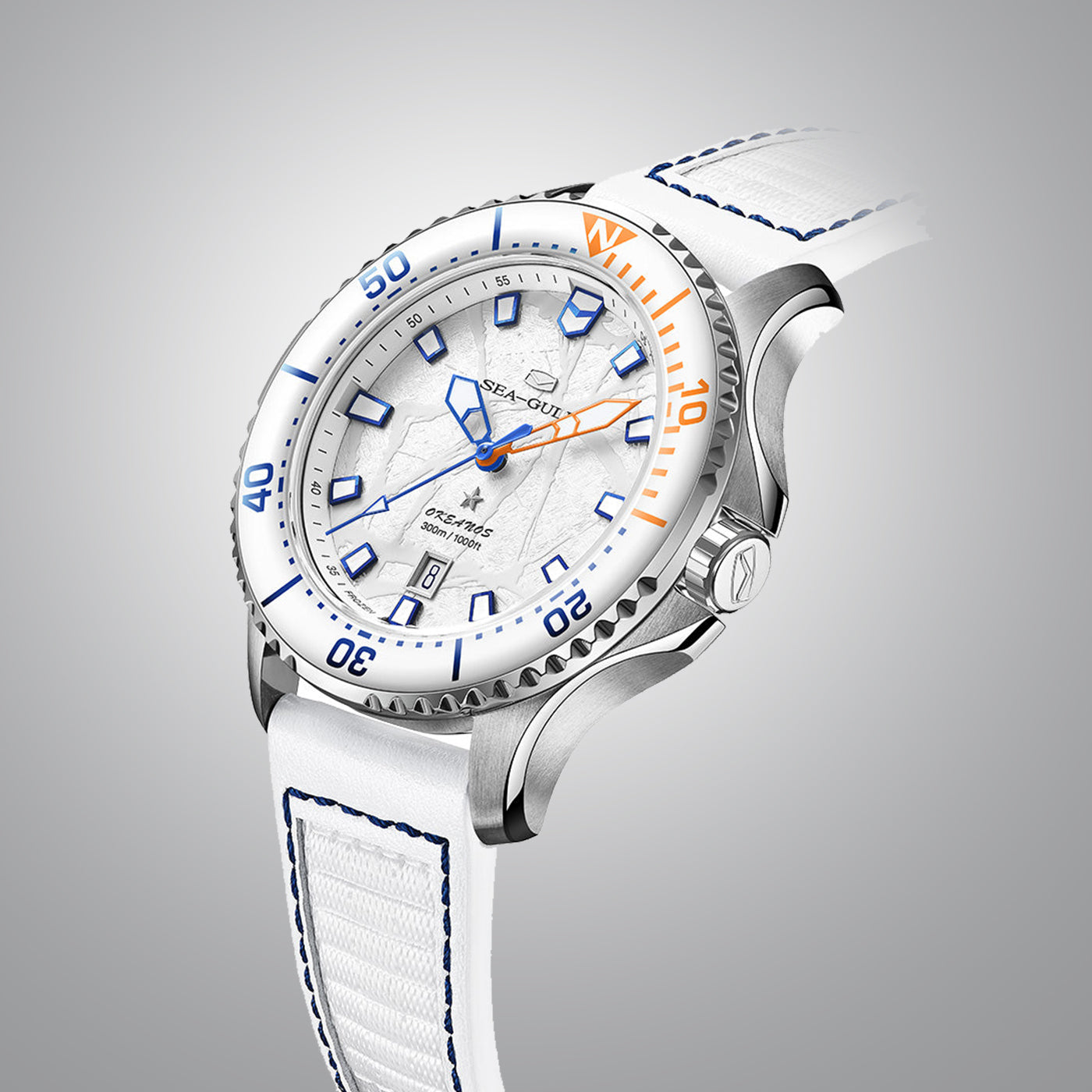 Sea-Gull 1210-7 Heritage Pilot Watch – 44mm Big Crown Aviator with Automatic Movement and Sapphire Crystal