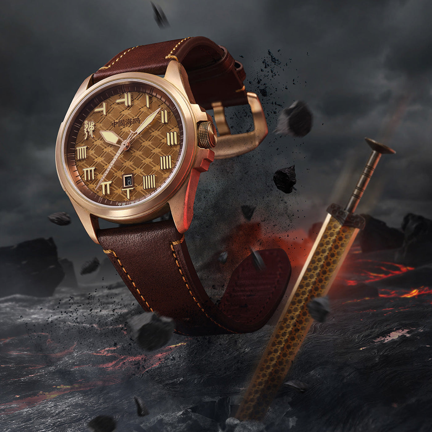 Sea-Gull "Hegemon" Bronze Aesthetic Automatic Watch – 43mm Limited Edition Mechanical Timepiece inspired by Ancient Heritage