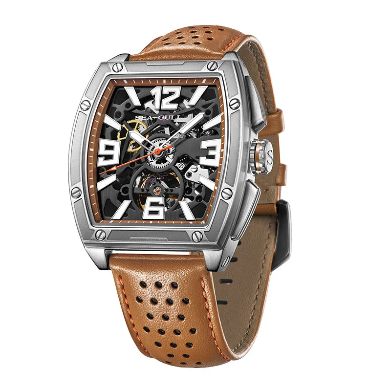 CN Racing Team Collaboration Tonneau Shape Skeleton Watch 42mm