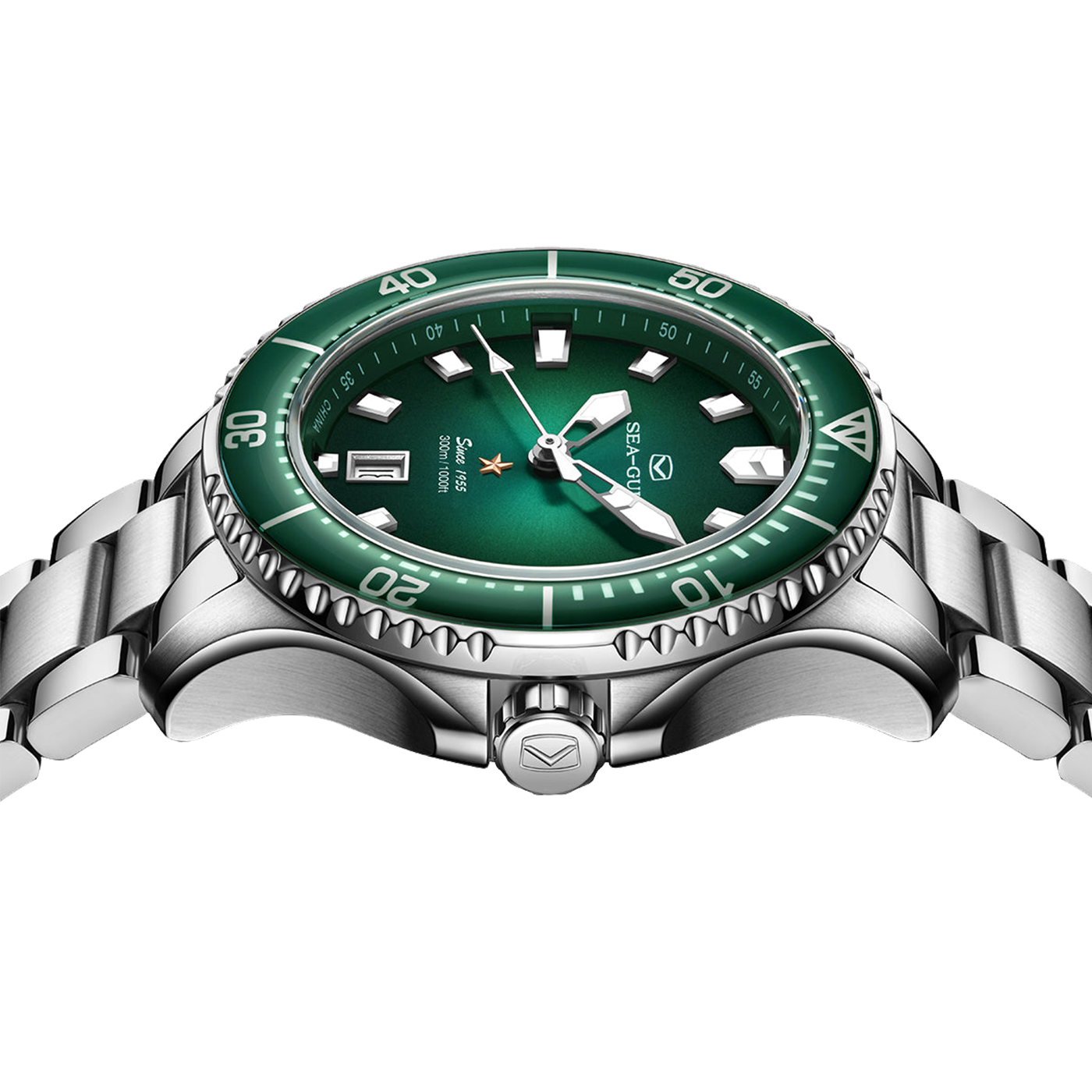 Seagull Ocean Series Pro 300M Diver – Professional Automatic Watch (Green, Blue & Black Edition)