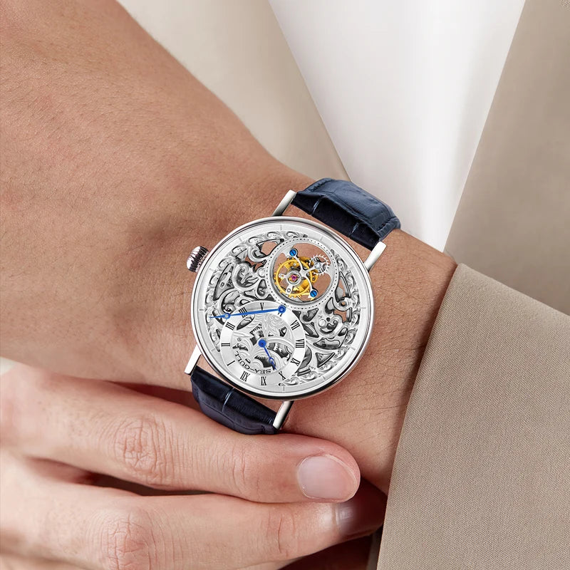 Artisan Heritage Series Skeleton Vine-Patterned Dial Eccentric Axis Tourbillon 39mm