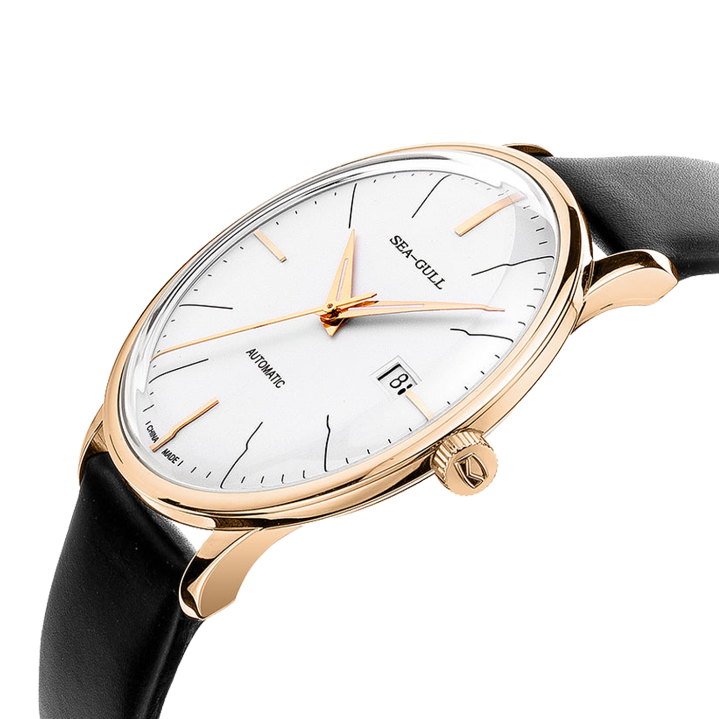 Sea-Gull 519 Automatic Mechanical Watch – 40mm Minimalist Sports-Chic Design with Luminous Hands and Date Display