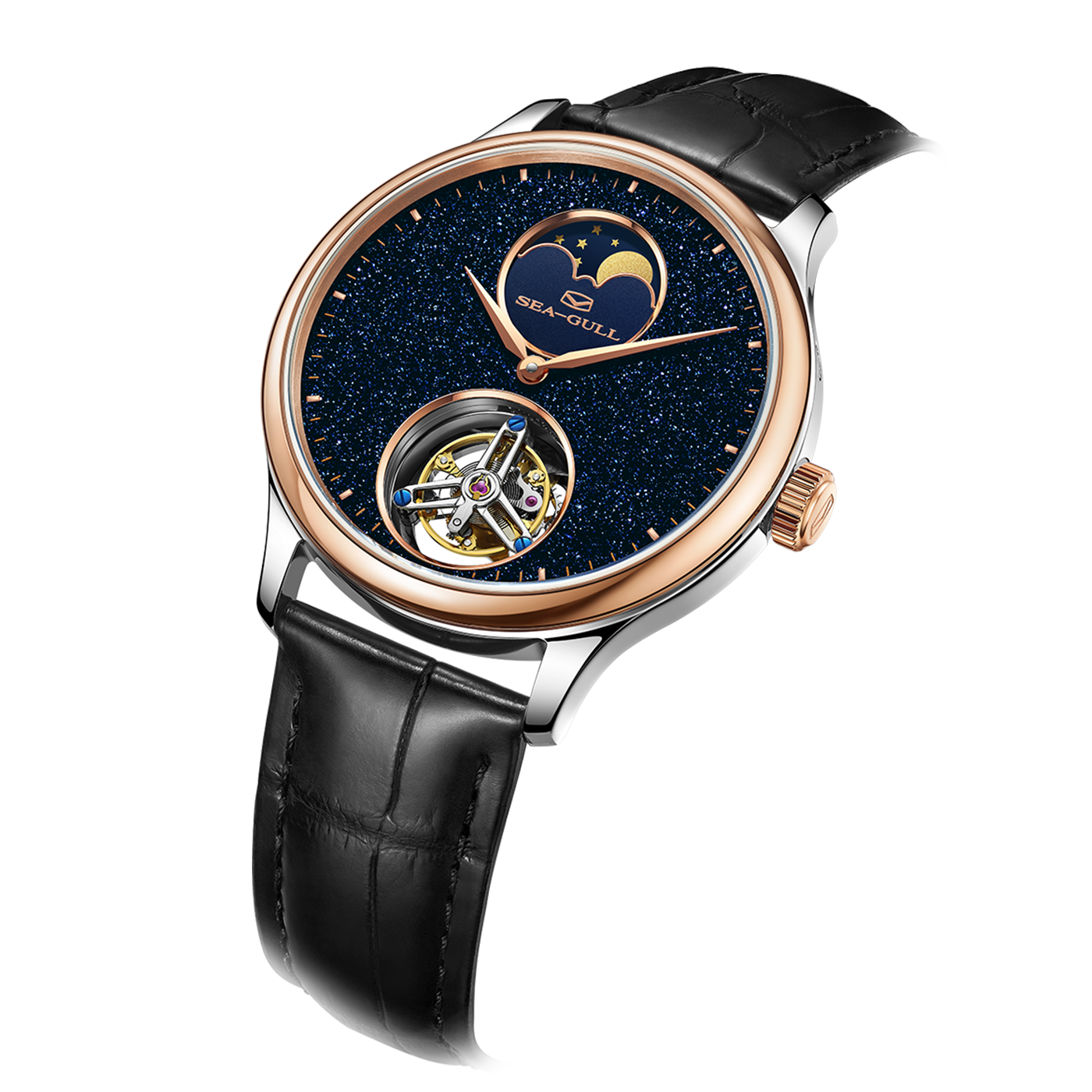 Artisan Series Starry Sky Dial Moon Phase Coaxial Tourbillon 42mm