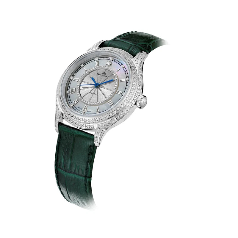 Diamond-set Mother-of-Pearl Dial Vintage Lady's Watch 34mm
