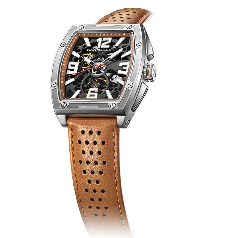 CN Racing Team Collaboration Tonneau Shape Skeleton Watch 42mm