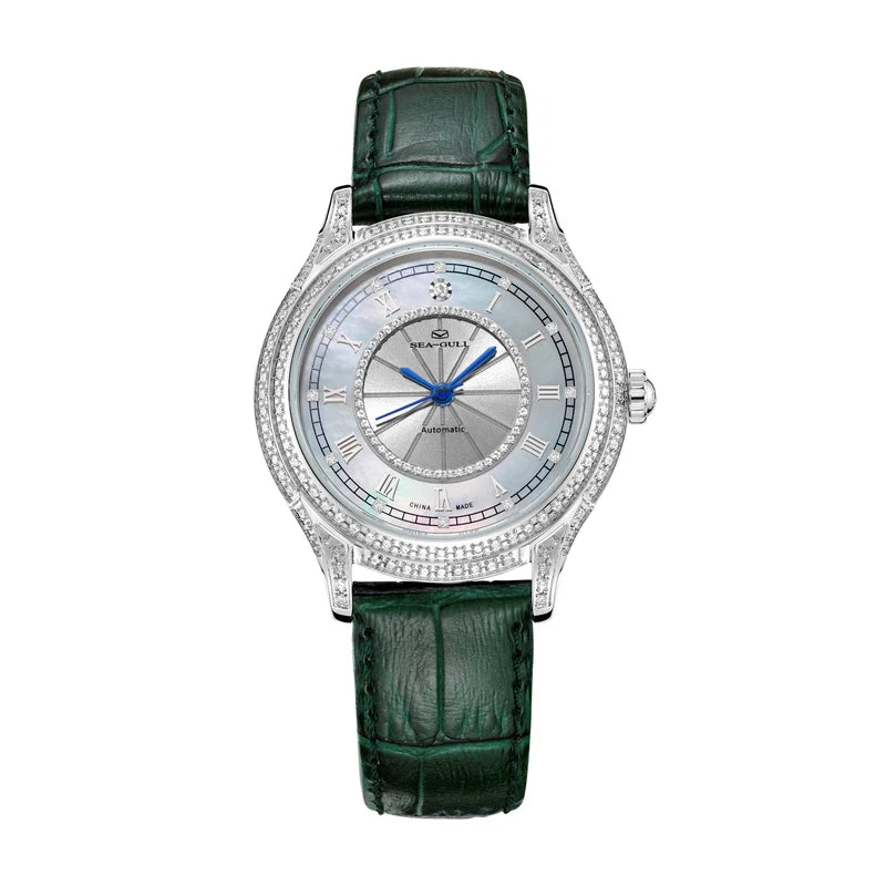 Diamond-set Mother-of-Pearl Dial Vintage Lady's Watch 34mm