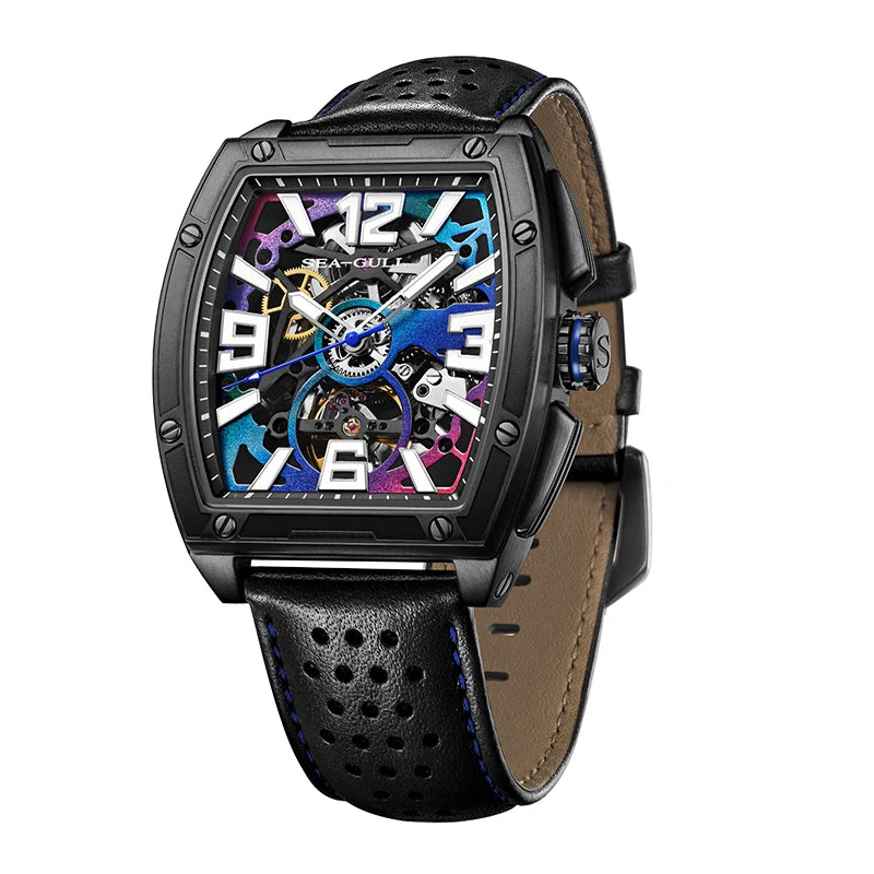 CN Racing Team Collaboration Tonneau Shape Skeleton Watch 42mm