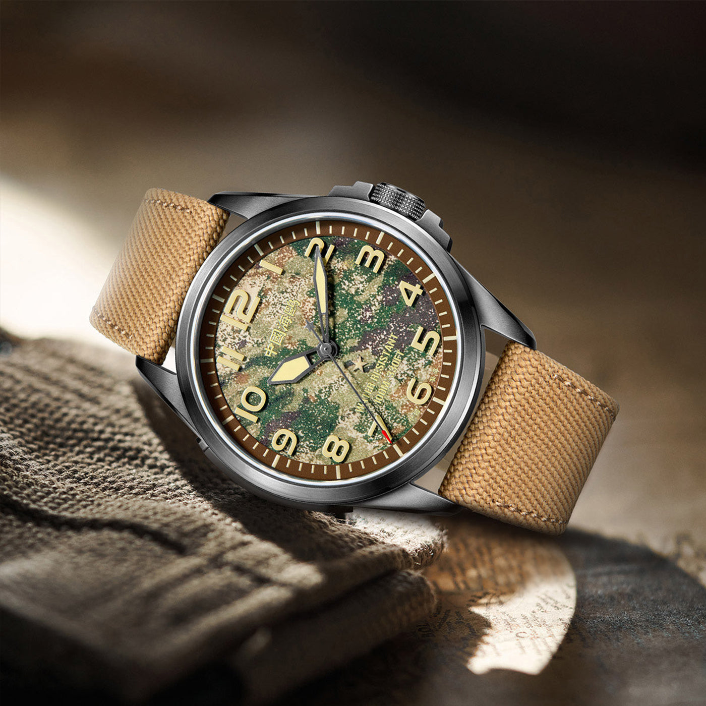 Sea-Gull 1072H "Army No. 1" Military Automatic Watch - Camouflage Dial