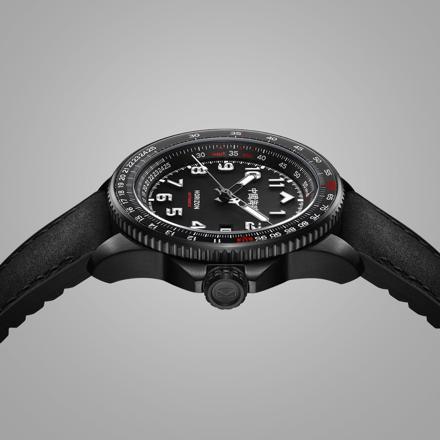 Sea-Gull "Horizon" Pilot Automatic Watch – 42mm Aviation Timepiece with Functional Slide Rule Bezel and Sapphire Crystal
