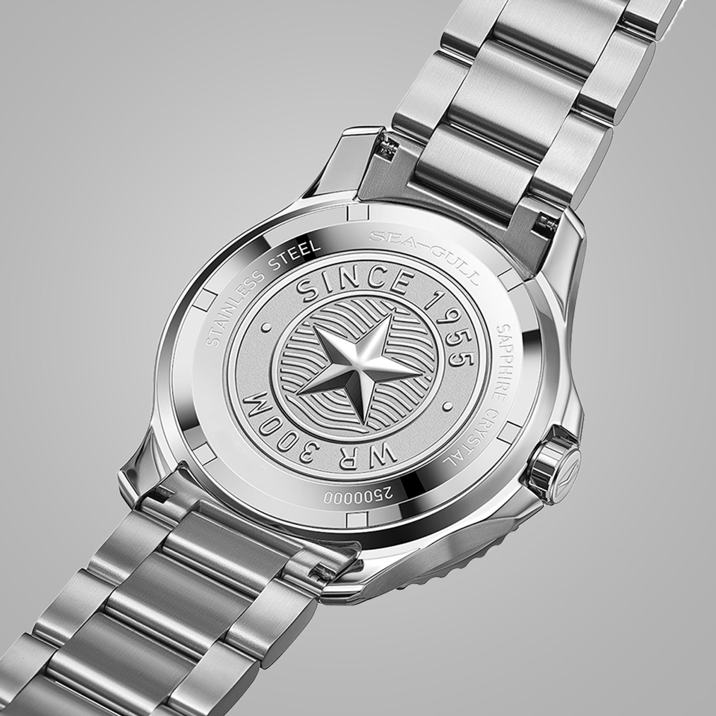 The "Ice Wing" Ocean Series Pro: 43.5mm Rugged 300M Diver in Snow White