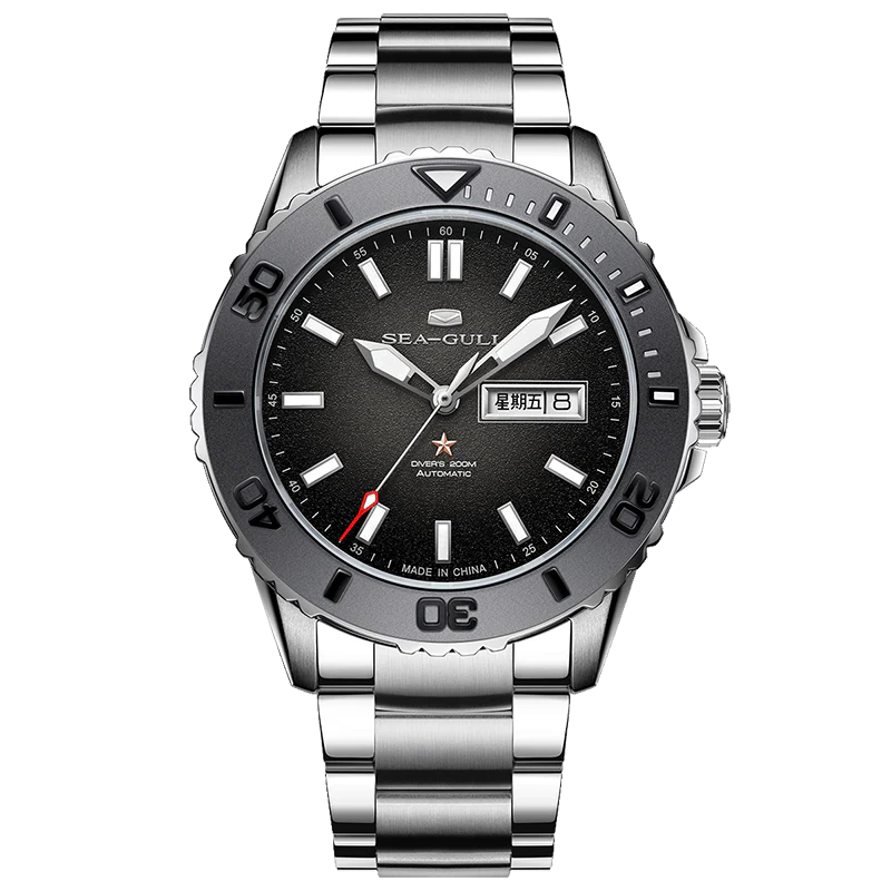 Ocean Series 200m Waterproof Sparkling Dial Ceramic Bezel Diving Watch 44mm