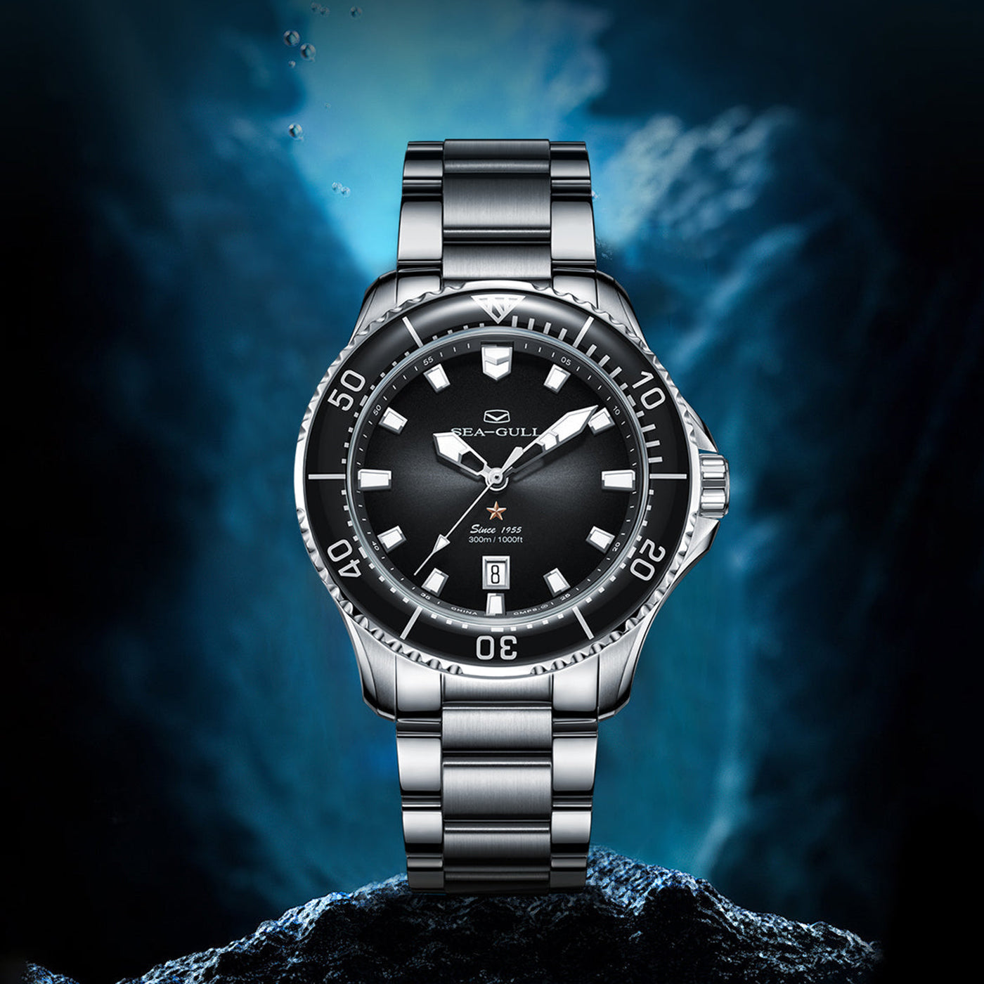 Seagull Ocean Series Pro 300M Diver – Professional Automatic Watch (Green, Blue & Black Edition)