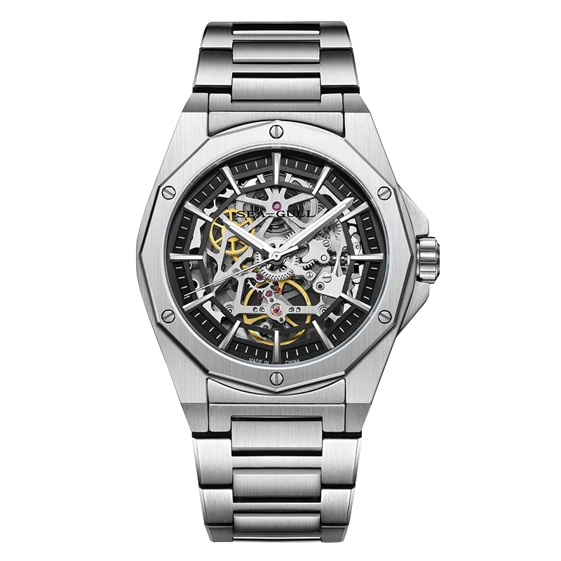 Edge Series Polygon Case Skeleton Watch 42mm