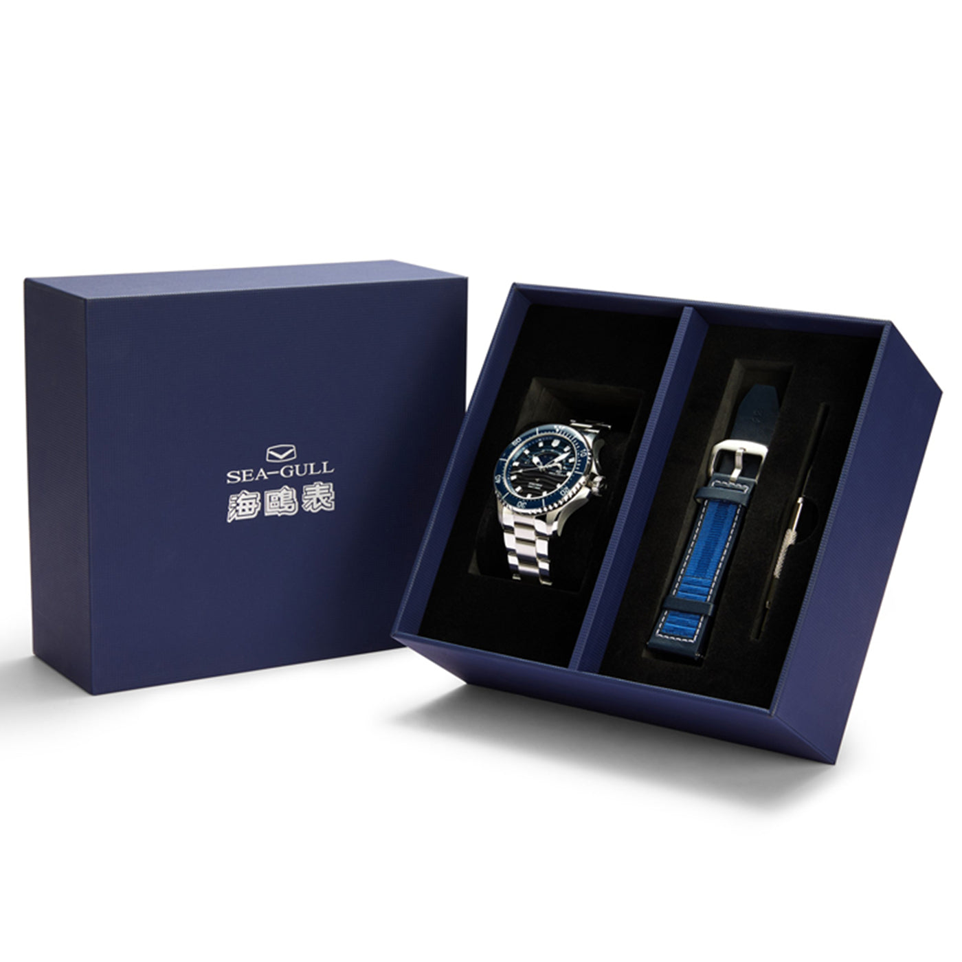 SEAGULL "Moon-Phase & Tide" Diver – 300m Water Resistant Luxury Sports Watch