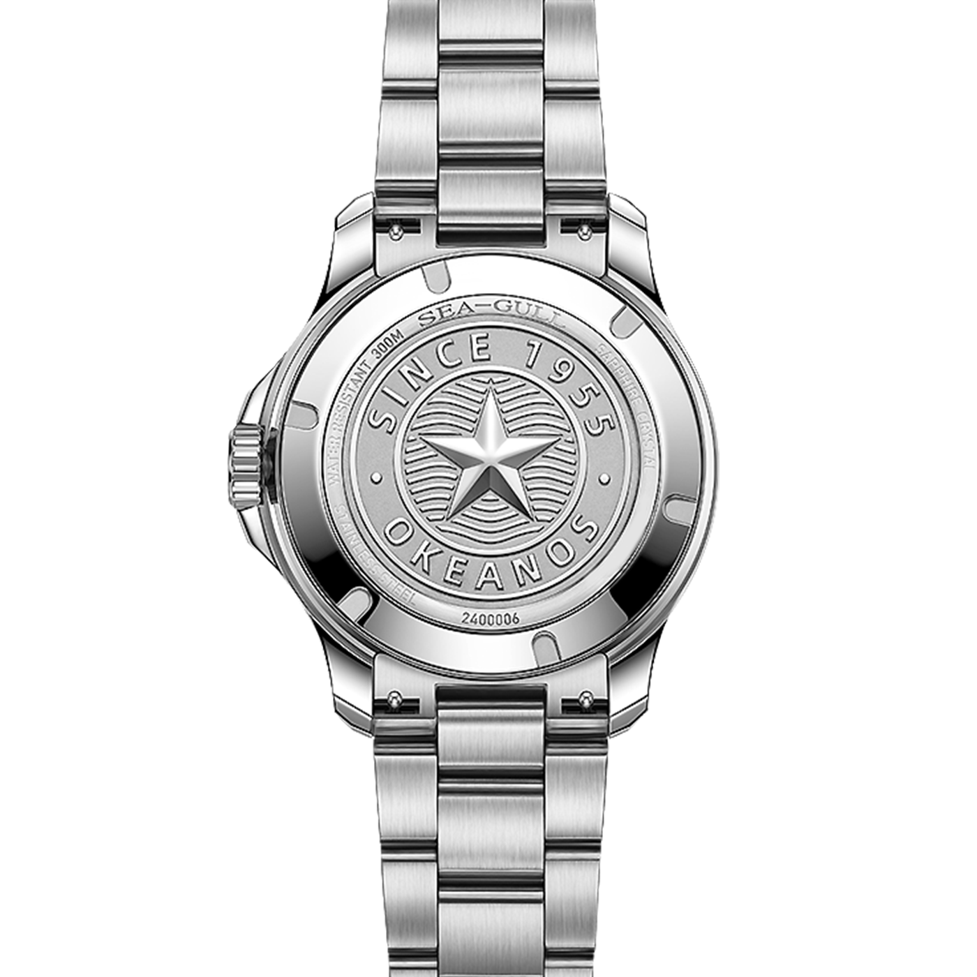 SEAGULL "Moon-Phase & Tide" Diver – 300m Water Resistant Luxury Sports Watch