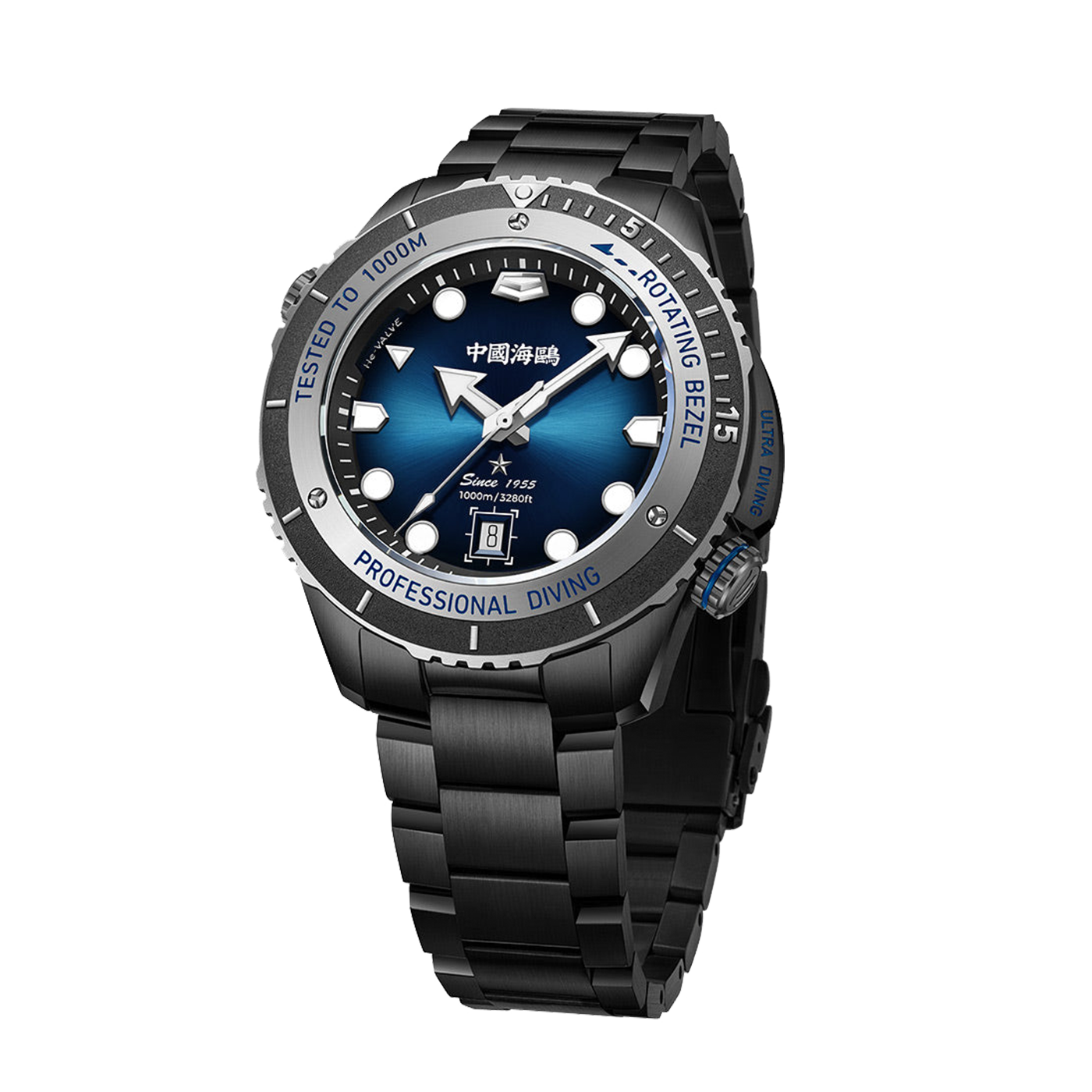 Sea-Gull Ocean Star Pro 1000M Diver – Professional Ultra-Diving Automatic Watch with Helium Escape Valve and Sapphire Crystal