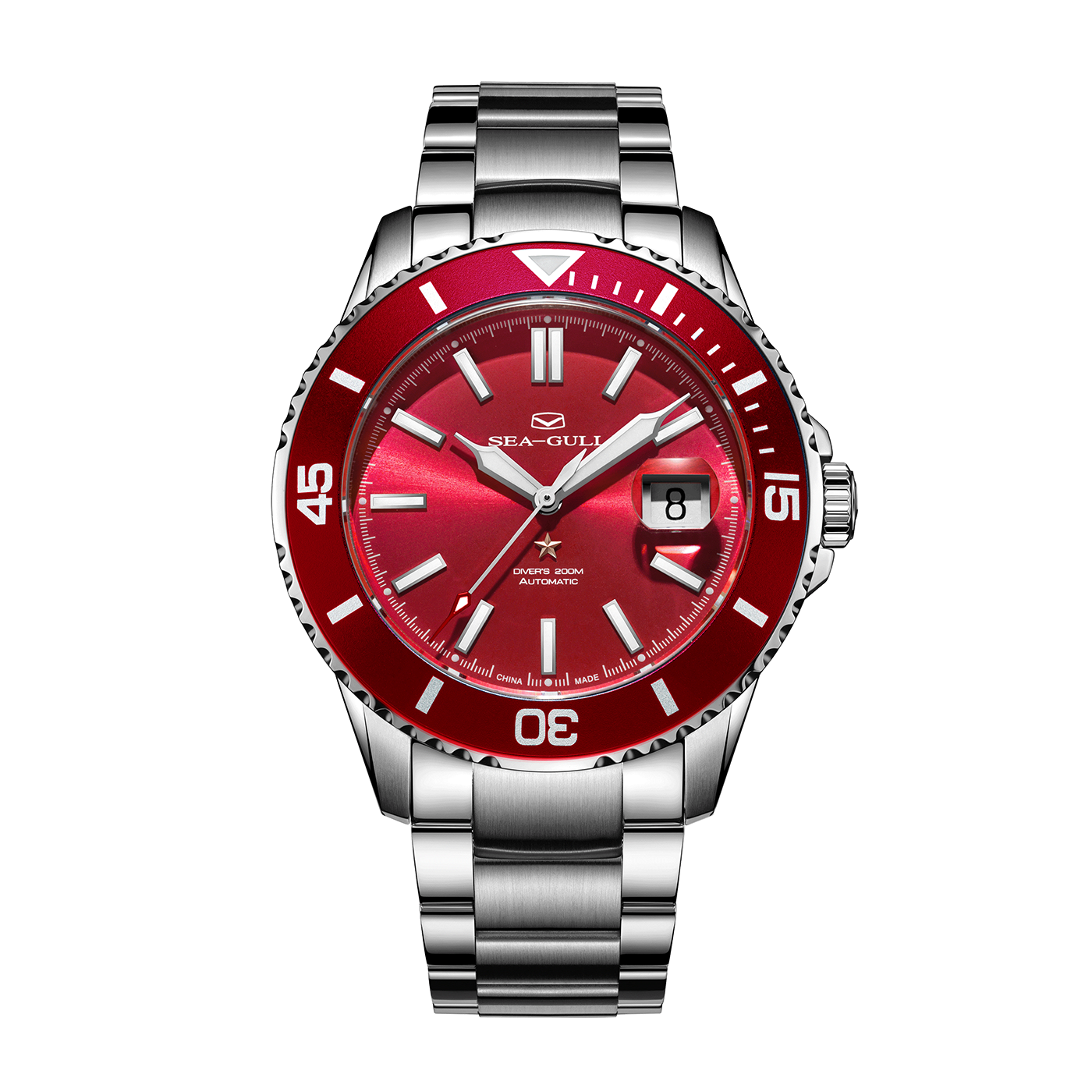 SEAGULL Ocean Star 300M Professional Diver - Red Dial Automatic Watch