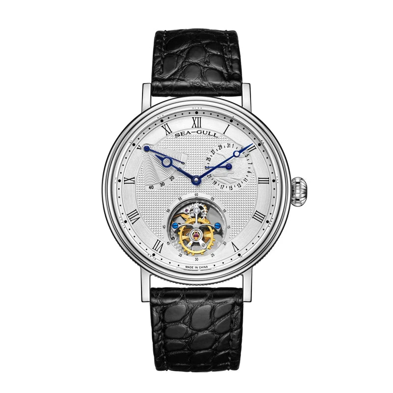 Heritage Series Guilloché Dial Power Indicator Calendar Tourbillon Watch 41mm