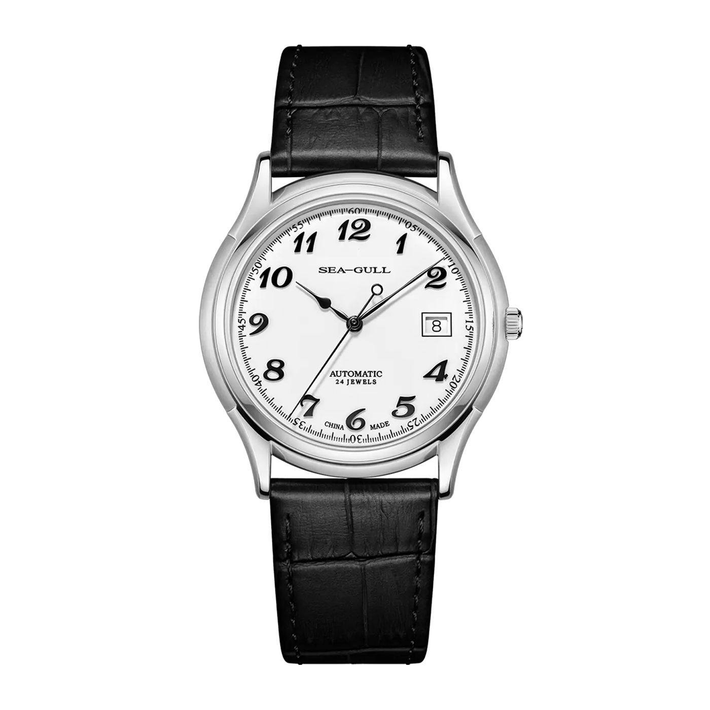 Sea-Gull 1076 Ultra-Thin Classic Dress Watch – 9mm Slim Case with Enamel Dial & ST18 Automatic Movement