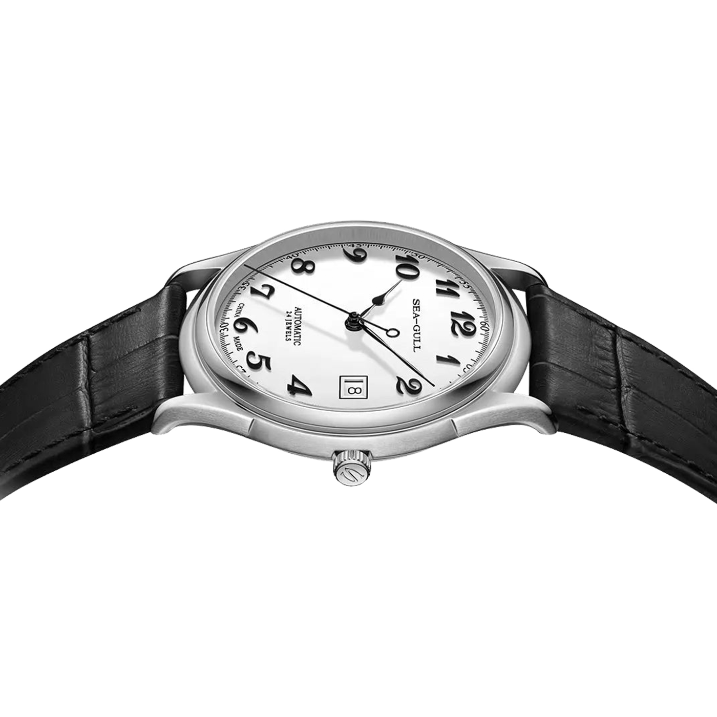 Sea-Gull 1076 Ultra-Thin Classic Dress Watch – 9mm Slim Case with Enamel Dial & ST18 Automatic Movement