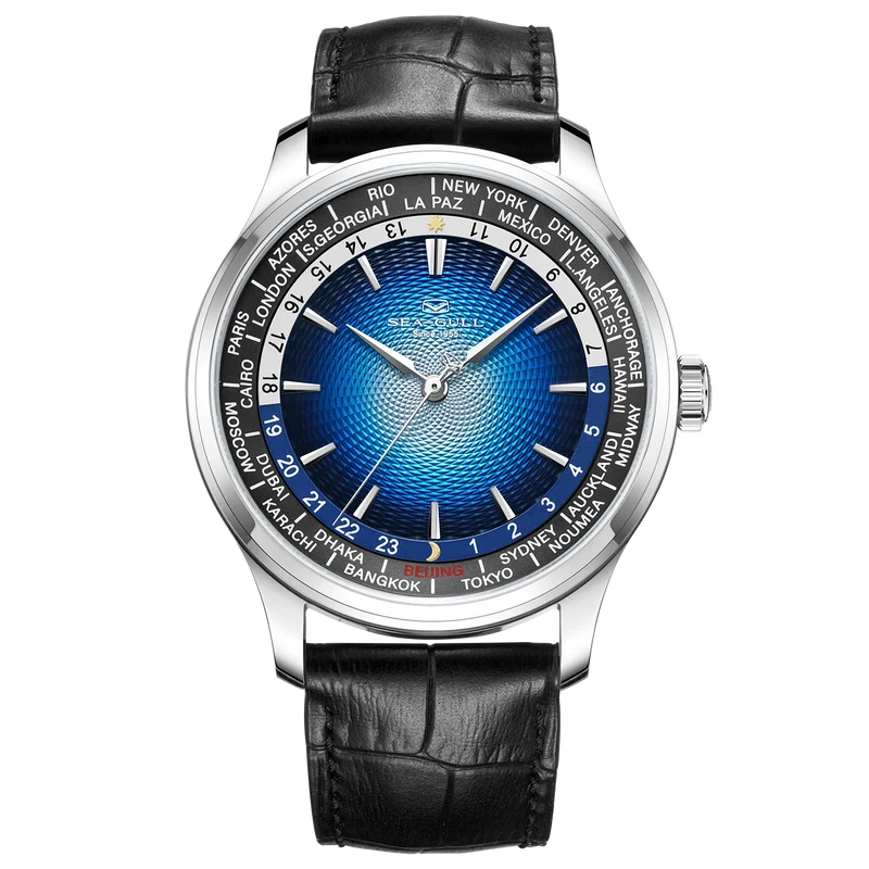 Extraordinary Series World Time Day Night Display GMT Watch 41mm