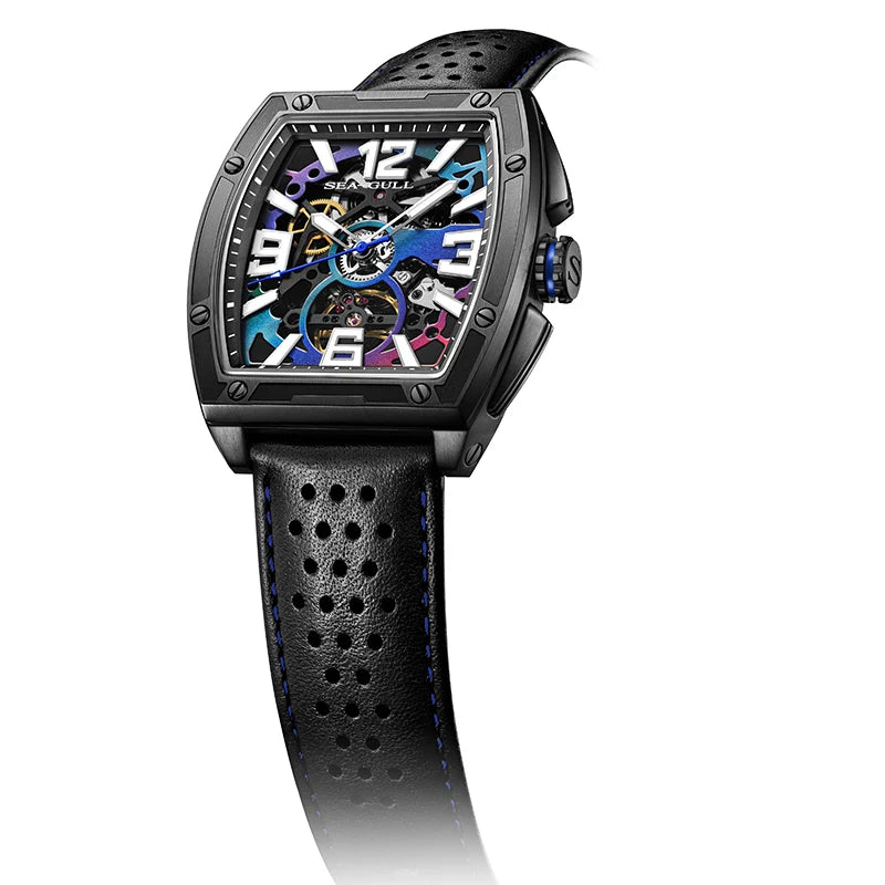 CN Racing Team Collaboration Tonneau Shape Skeleton Watch 42mm