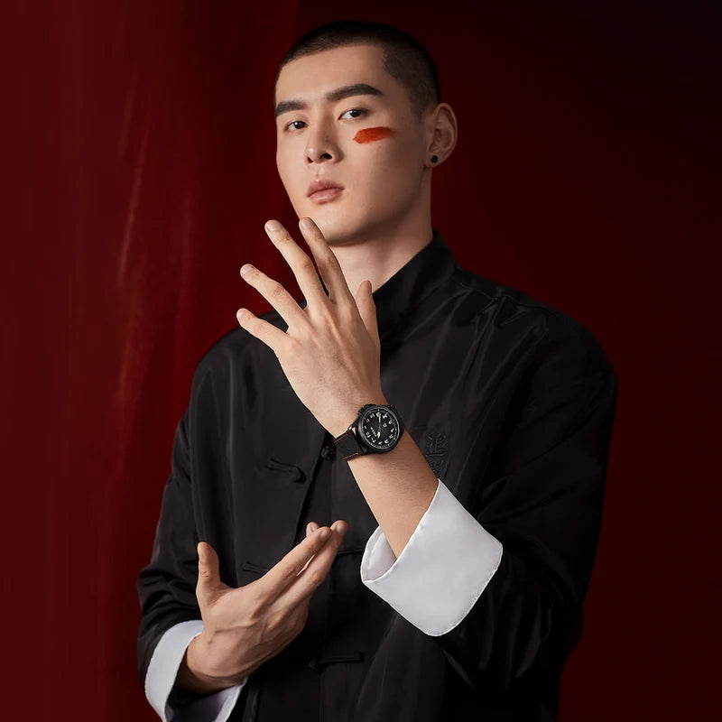 Qin Dynasty "Black Warrior" Chinese Style Dial Watch 43mm