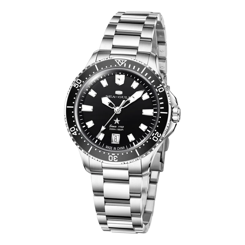 Ocean Series 200m Metallic Gradient Dial Calendar Dive Watch 39mm