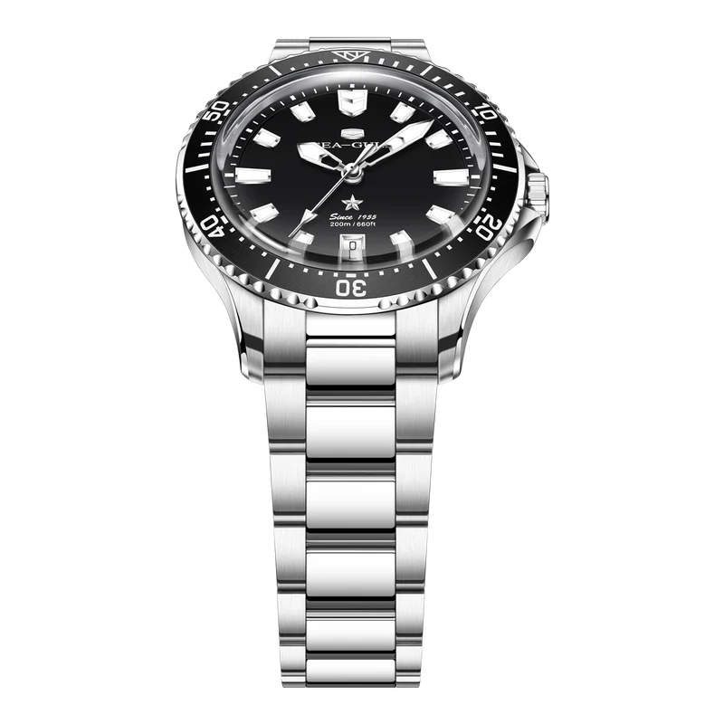 Ocean Series 200m Metallic Gradient Dial Calendar Dive Watch 39mm