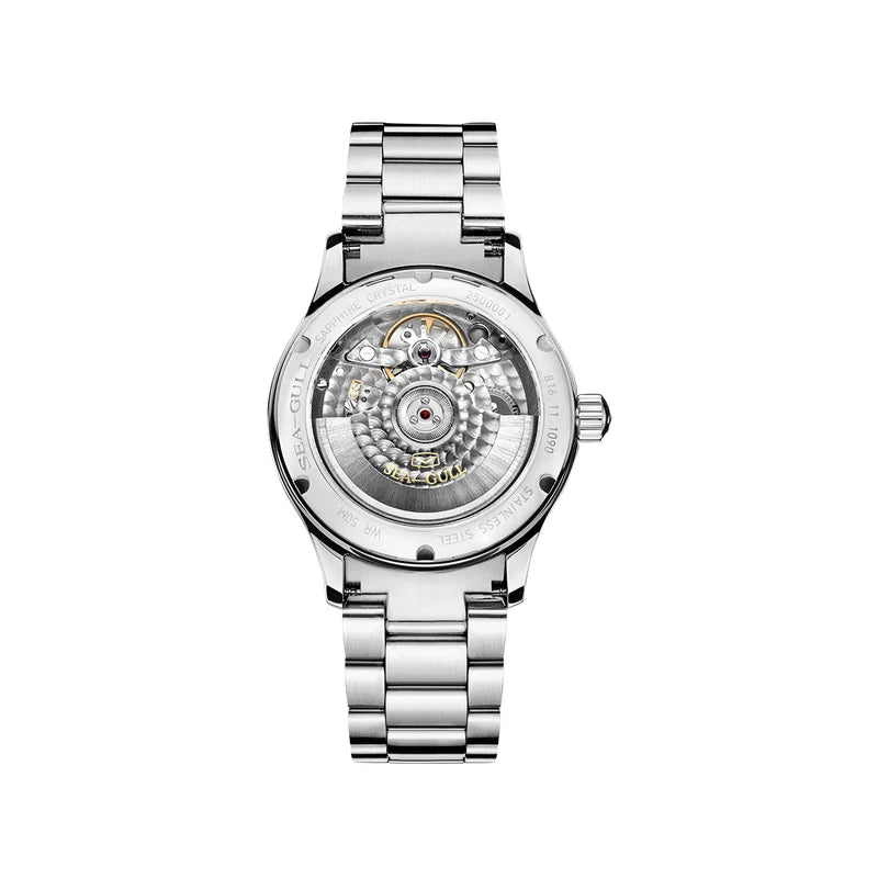 Open Heart Flywheel Guilloché Dial Automatic Watch 39mm